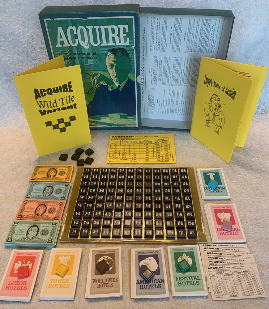 1968/66 ACQUIRE Plastic Tile Game